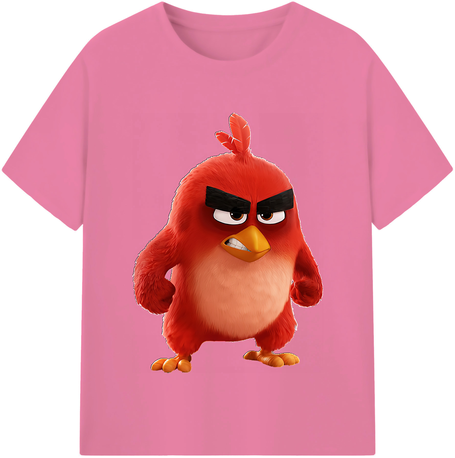 （画像用） Angry Birds アングリーバード 綿100％半袖Tシャツ（フロントプリント）